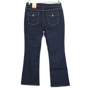 St John's Bay Secretly Slender Bootcut Jeans Mid Rise 12S 12‎ Short